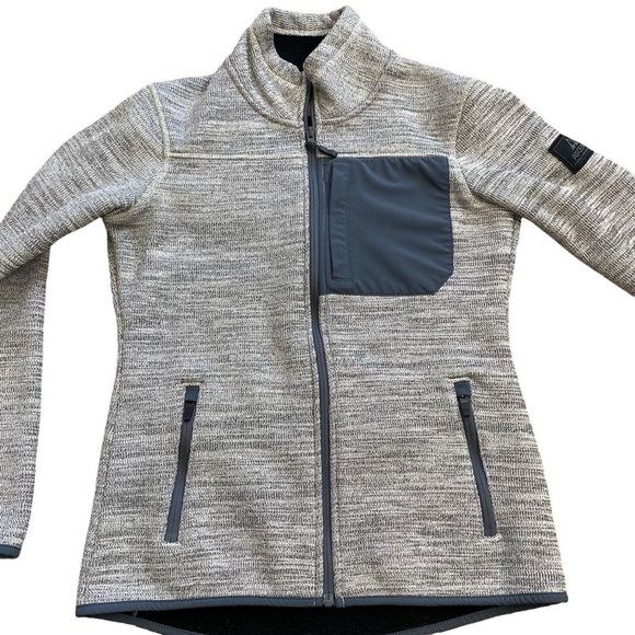 Ascend Fleee Lined Full Zip Gray White Women’s Size Small Fitted Jacket outdoors - Picture 4 of 13